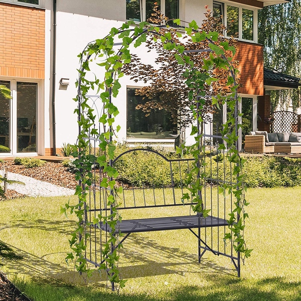 Wrought iron sales arbour seat