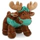 preview thumbnail 1 of 4, DolliBu Standing Brown Moose Doctor Plush with Scrub Uniform and Cap - 13 inches