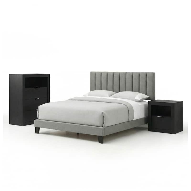 Furniture of America Merro Modern 3-Piece Solid Wood Bedroom Set