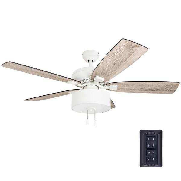 slide 2 of 7, The Gray Barn Theobalds 52-inch Coastal Indoor LED Ceiling Fan with Remote Control 5 Reversible Blades - 52