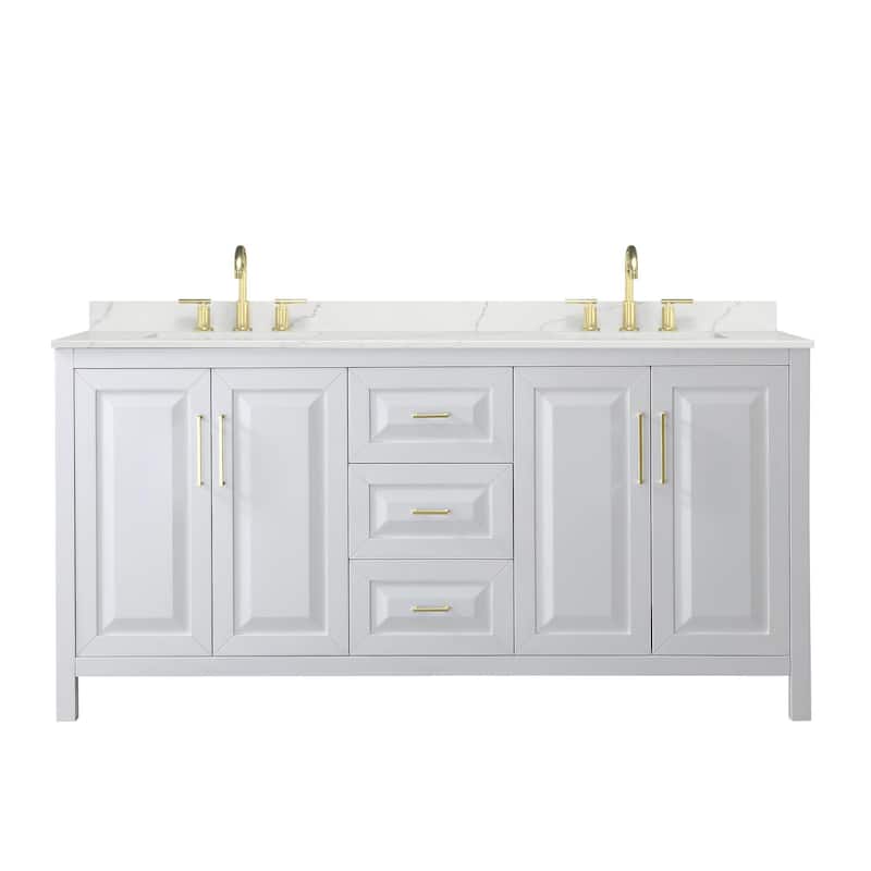 Wyndham Collection WCV252572D-QTZ-US3MXX Daria 72" Free Standing