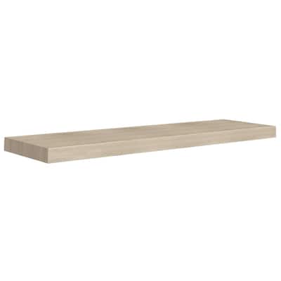 Zyno Floating Wall Shelf, 35 Inch, Oak Brown MDF Body