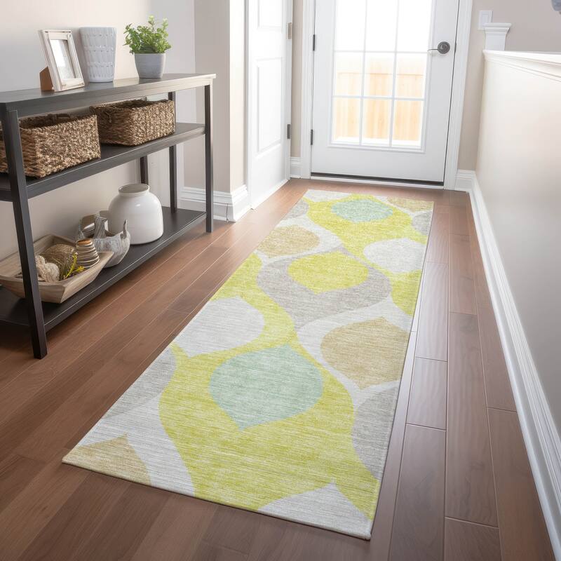 Premium Washable Super Soft Transitional Mayfield Rug - Yellow - 2' 3" x 7' 6" - Runner