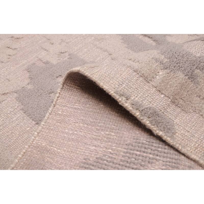 ECARPETGALLERY Hand-knotted Looma Grey Wool Rug - 7'8 x 10'1