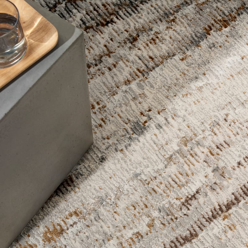 Calvin Klein CK073 Compass Indoor only Ivory Abstract Area Rug