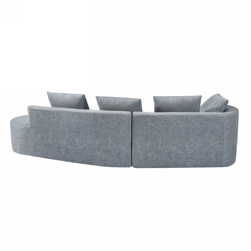 116Inch Curved Sectional Sofa,2 Piece Living Room Modular Couch Set