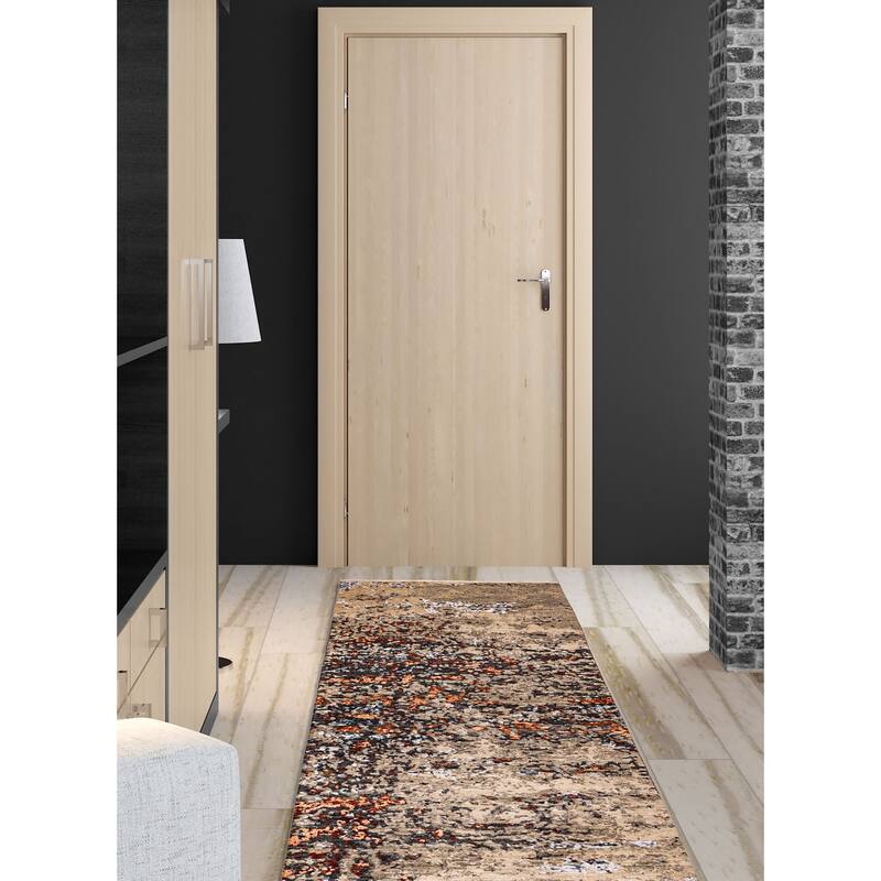 ECARPETGALLERY Hand-knotted Legacy Beige Silk, Wool Rug - 2'6 x 12'8