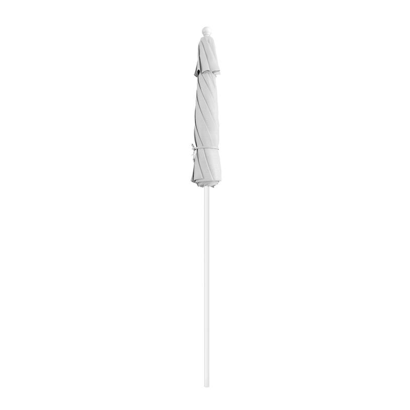 California Umbrella 75' Venture Series Patio Umbrella, White Aluminum Pole Fiberglass Ribs Push Lift Sunbrella