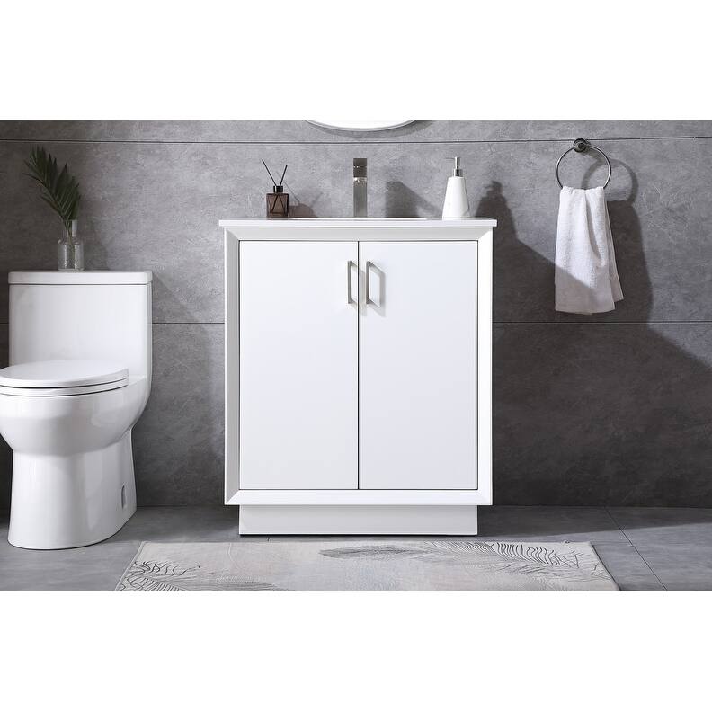 Elegant Lighting VF19630 Hayes 30" Free Standing Single Basin Vanity