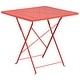 preview thumbnail 20 of 23, 28'' Square Indoor-Outdoor Folding Patio Table Set with 2 Round Back Chairs