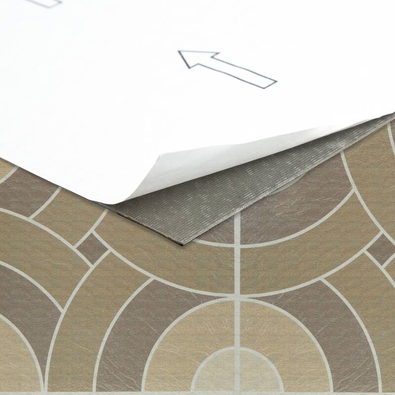 Retro Self Adhesive Vinyl Floor Tile - Swirl - 20 Tiles/20 sq. ft.