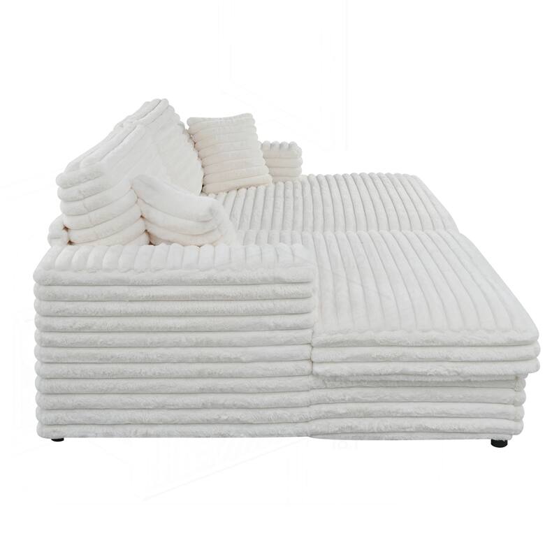 Comfortable Oversized Sofa with Plush Pillows for Relaxing Moments