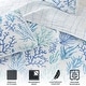 preview thumbnail 6 of 4, Premium Blue Coral Microfiber Quilt Set With Shams