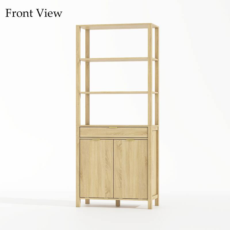 70.8" Tall Laundry Hampers, Bathroom Cabinet with Tilt-Out Baskets