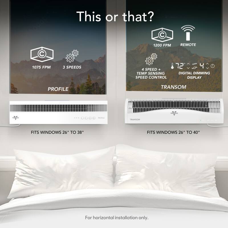 Vornado Profile Window Fan with Reversible Exhaust, White