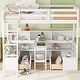 preview thumbnail 7 of 6, Twin Loft Bed With Storage Shelves, Drawers, Seat and Desk, Grey