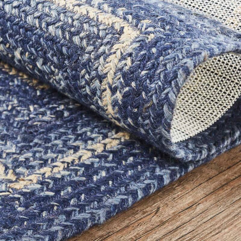 Great Falls Blue Jute Rug Rect w/ Pad 60x96 - 5' x 8' Rectangle