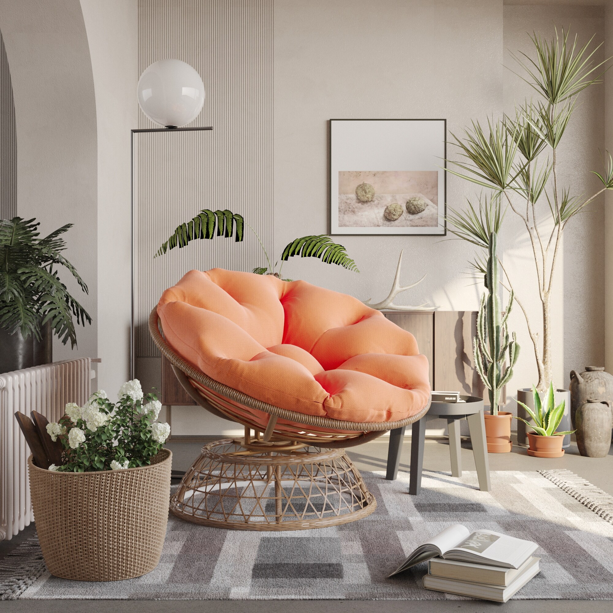 Yellow top papasan cushion