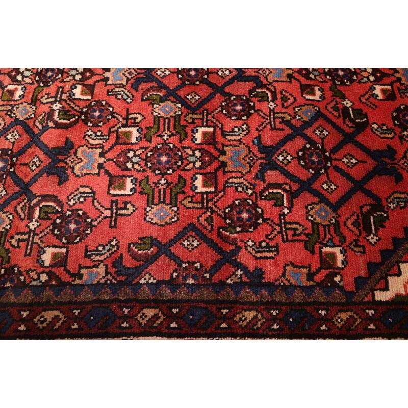 ECARPETGALLERY Hand-knotted Andelz Red Wool Rug - 3'8 x 10'4