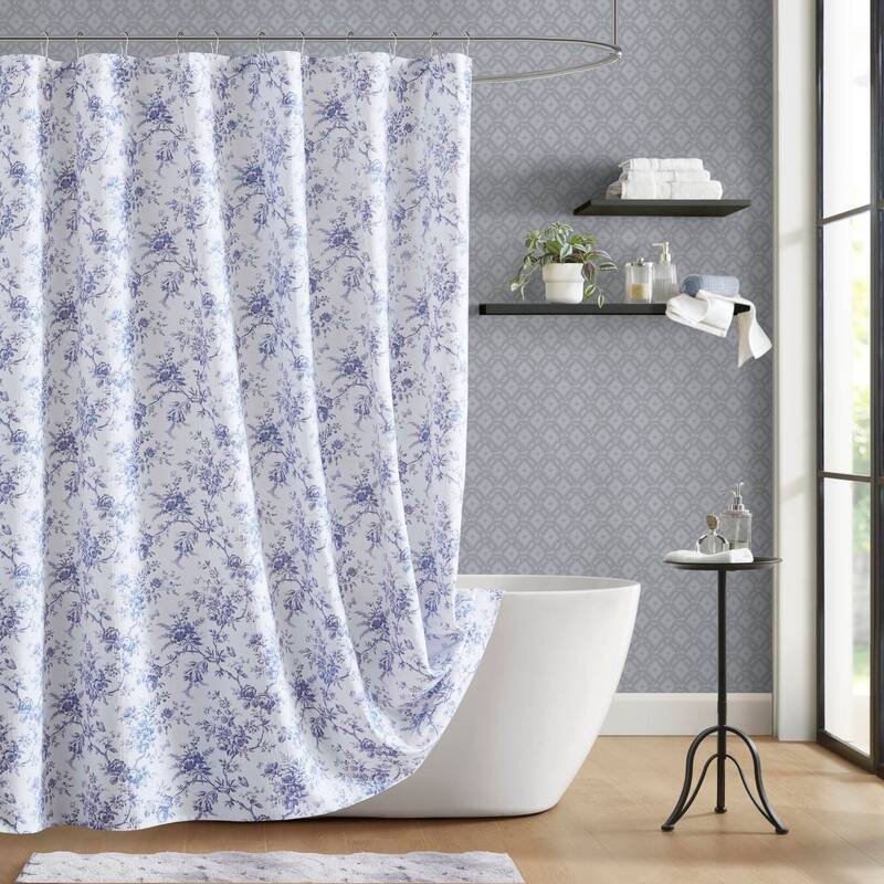 Laura Ashley Walled Garden Shower Curtain -- slub dobby 180gsm