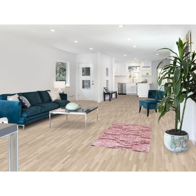 Abstract Indian Modern Accent Rug Handmade Wool Carpet - 2'8" x 4'9"