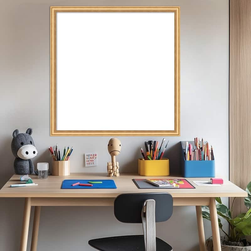 Amanti Art Salon Scoop Gold Framed Dry Erase Magnetic Board