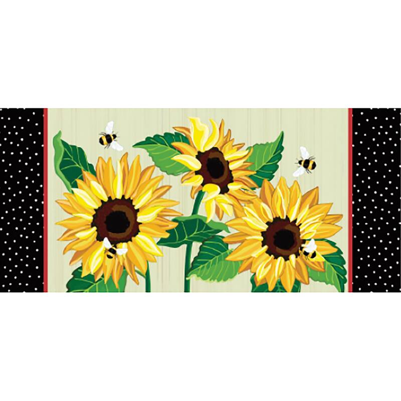 22 in. x 10 in. Sunflowers and Daisies Sassafras Switch Mat