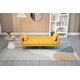 preview thumbnail 62 of 115, Velvet Loveseat Sofa Bed with 2 Pillows, Mid Century 2-Seat Couches Convertible Sofa Bed for Living Room, Bedroom,Office