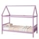 preview thumbnail 24 of 44, Twin Size Solid Wood House Frame Platform Bed, with Headboard and Footboard, with Underbed Storage Space, Minimalist Kids Bed