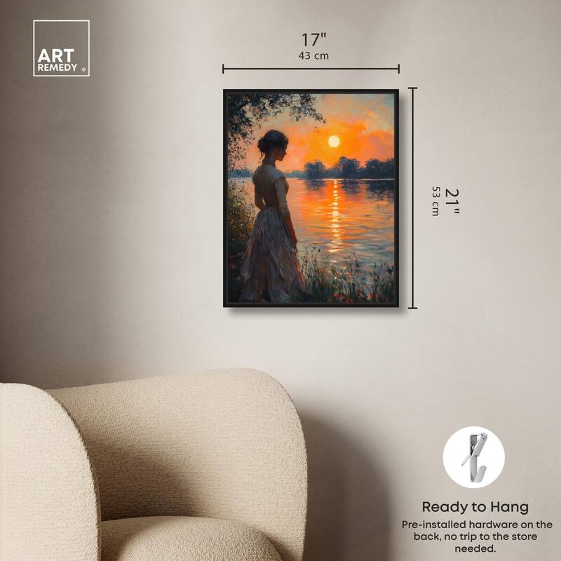 Sunset Pond Canvas by Art Remedy