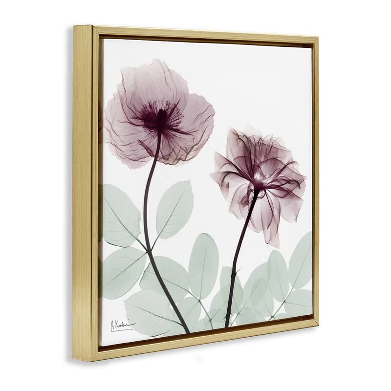 Stupell Delicate Floral Bunches Framed Floater Canvas Wall Art Design By Albert Koetsier