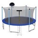preview thumbnail 3 of 5, 14 ft Trampoline Combo with Net Ladder Basketball Hoop for Kids