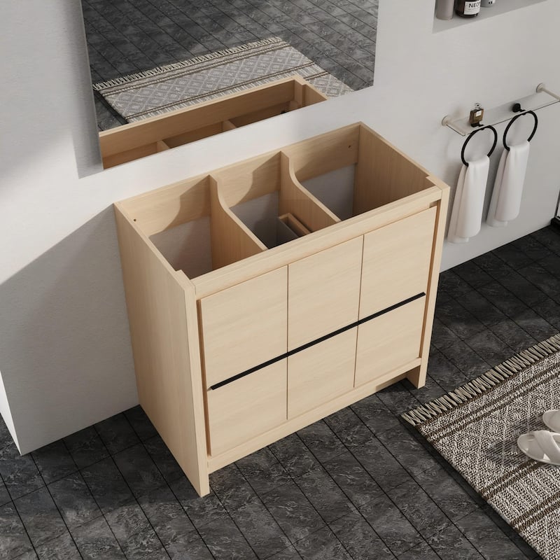 Malwee 24"/30"/36"/48"/60" Bathroom Vanity Without Sink, FreeStanding Vanity Cabinet with Soft Close Door and Drawer