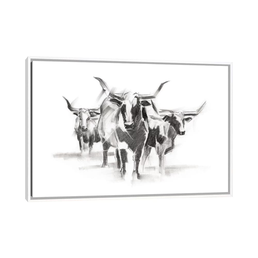 iCanvas "Contemporary Cattle I" by Ethan Harper Framed