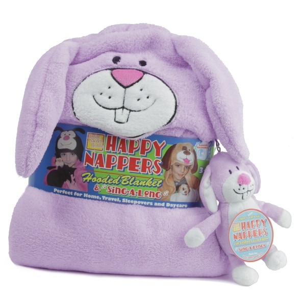 Happy Nappers Hooded Blanket and Sing-a-Long Bunny - 2.0 in. x 2.0 in. x 4.0 in.