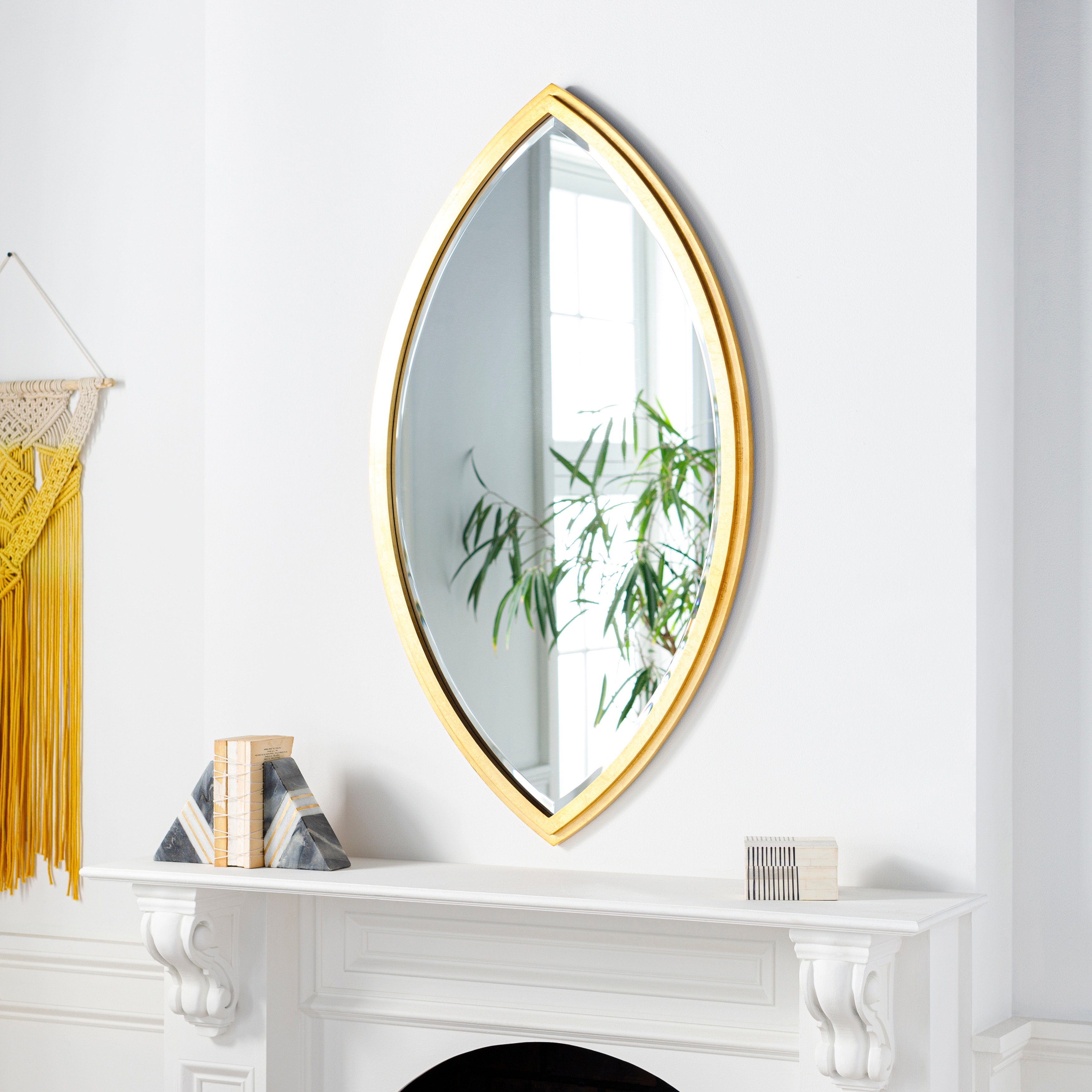 Zihlman Gilded Eye-shaped Golden Mirror