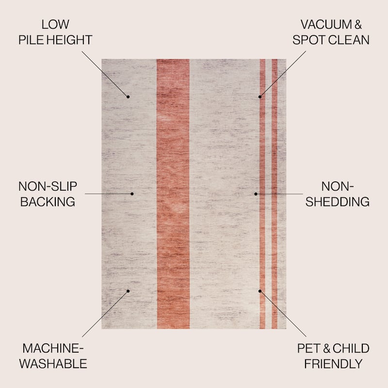 JONATHAN Y Linja Medallion Textured Weave Machine Washable Area Rug