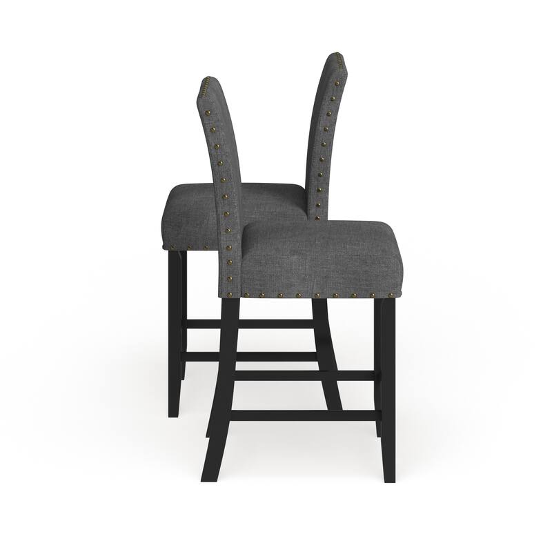 Strick & Bolton Gallaccio Contemporary 25-inch Fabric Stool (Set of 2)