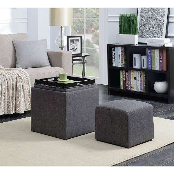 Porch Den Logan Single Ottoman With Stool On Sale Overstock 20528587