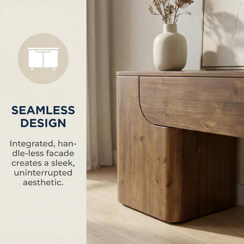 Solid Wood TV Stand for 55/60/65/75-Inch TVs, Media TV Console, Entertainment Center Television Stand for Living Room, Bedroom