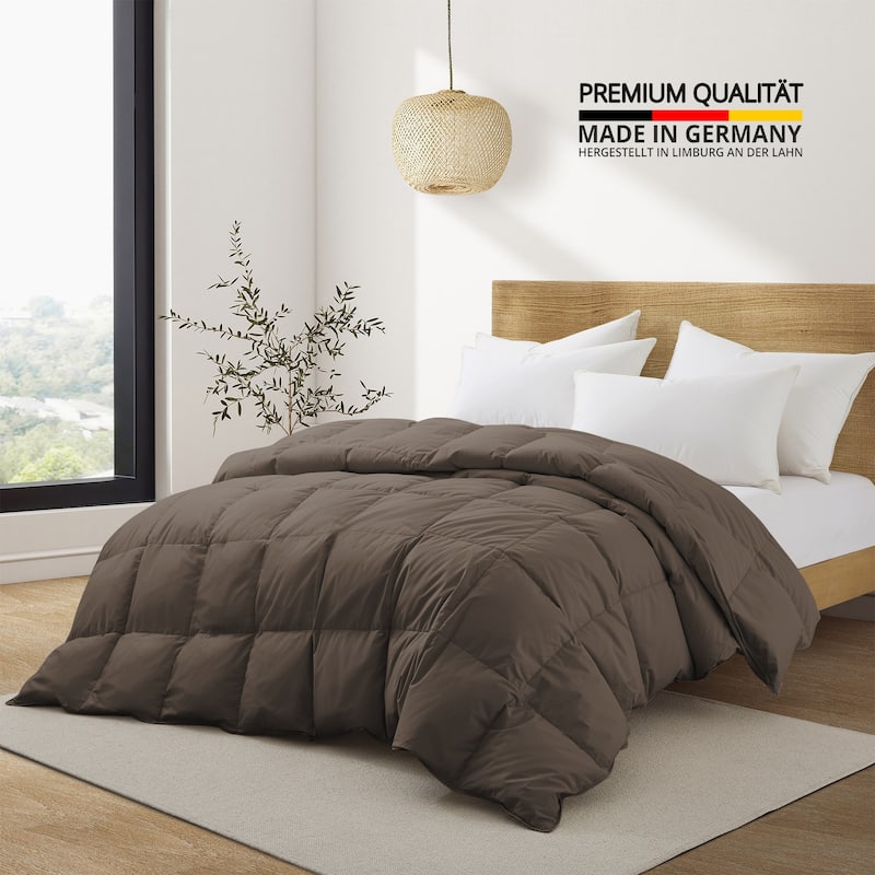 All Season Organic Cotton Down & Feather Comforter Made in Germany
