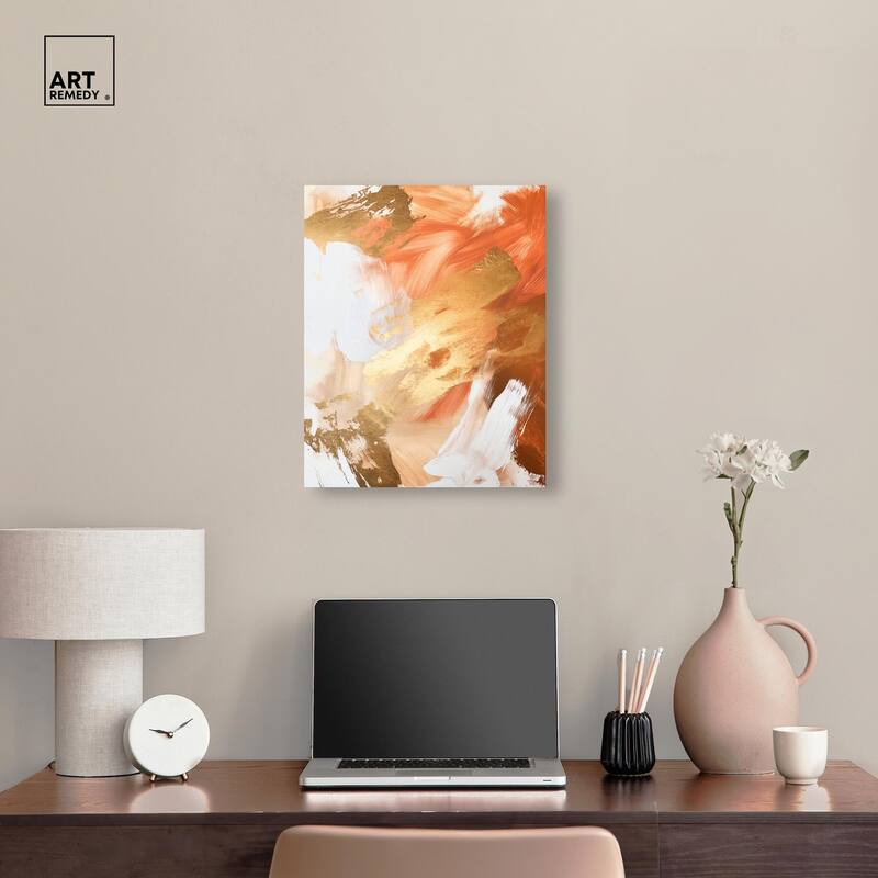 Golden Yellow Citrus Burst II Canvas by Art Remedy, Gallery Wrapped