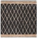 preview thumbnail 113 of 125, SAFAVIEH Handmade Natural Fiber Bethia Casual Jute Trellis Rug 6' Square - Charcoal - Square