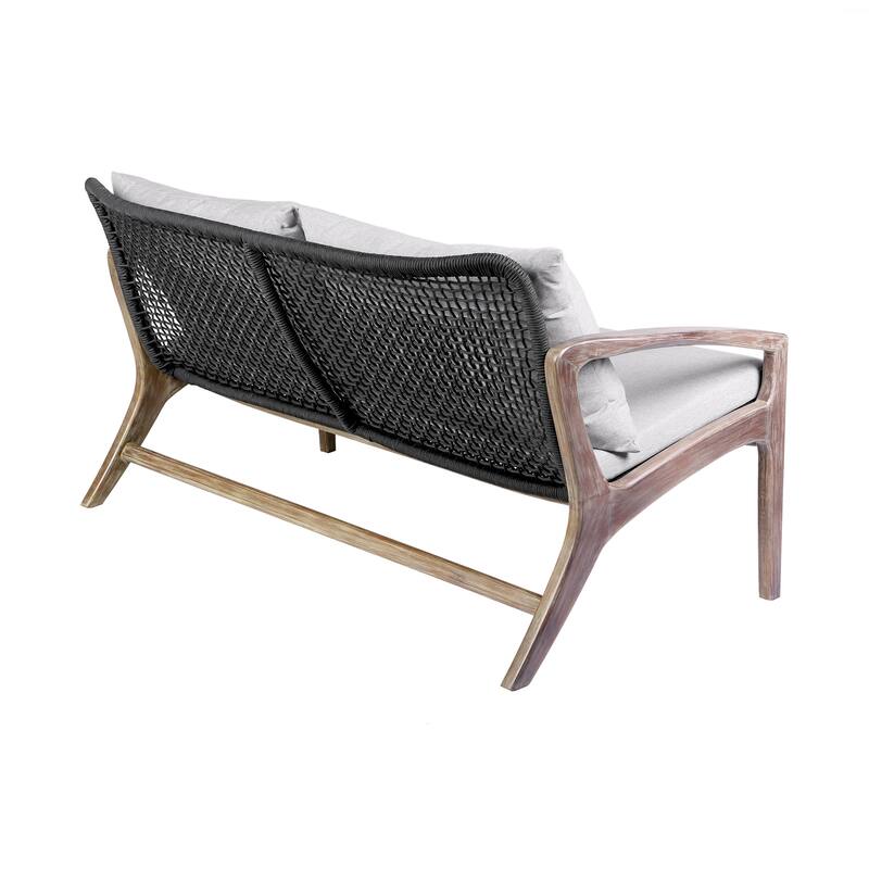 Brighton Solid Wood and Rope 4-Piece Chat Set