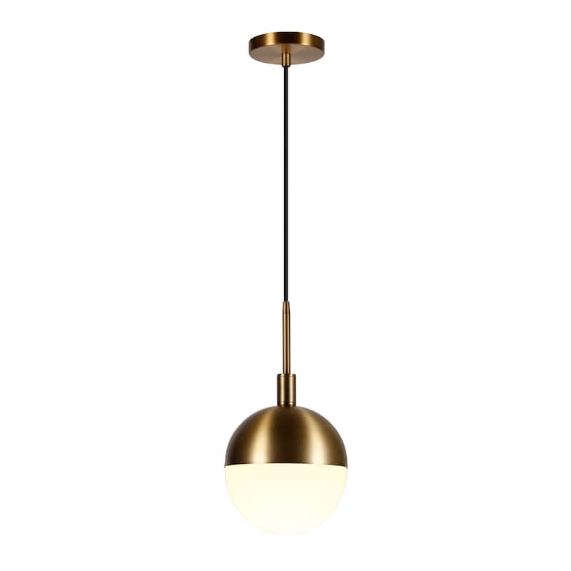 Orb Metal and Glass Globe Pendant