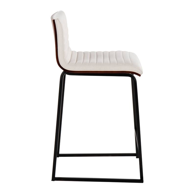 Silver Orchid Magda 26" Fixed-Height Upholstered Counter Stool (Set of 2)