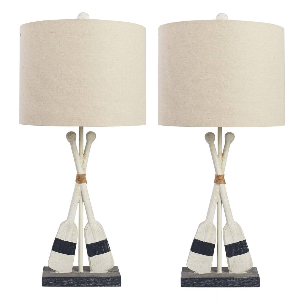 Harbor Paddle Resin Table Lamp - Set of 2