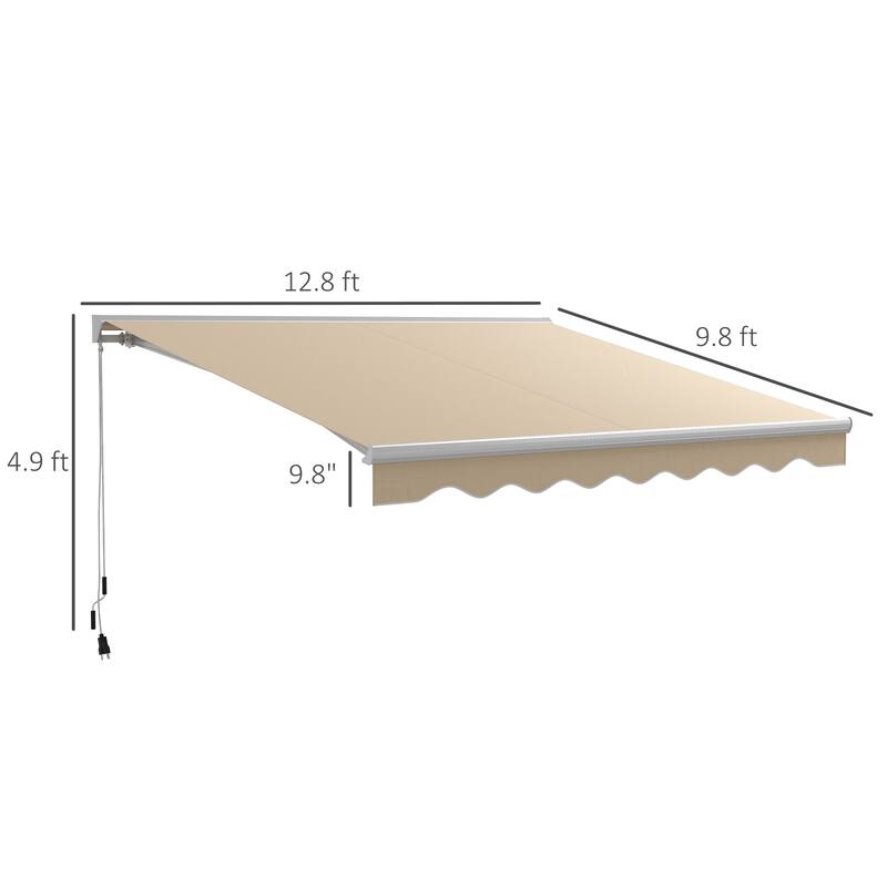 13' x 10' motorized retractable awning