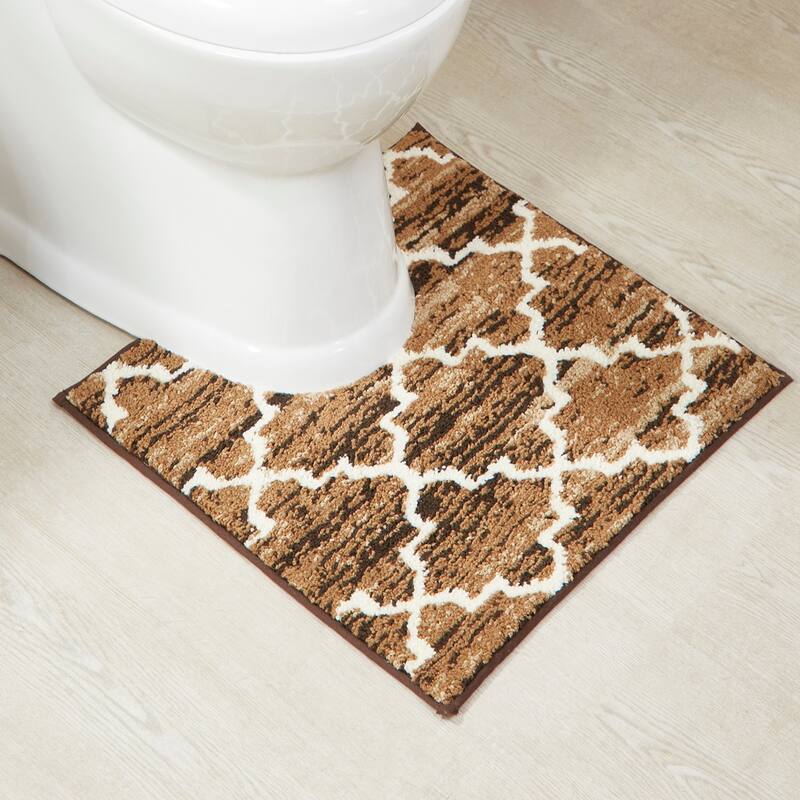 Better Trends Savio Collection 100% Micro Polyester Rectangle Soft Plush & Absorbent Water Machine Washable 2 Piece Bath Rug Set