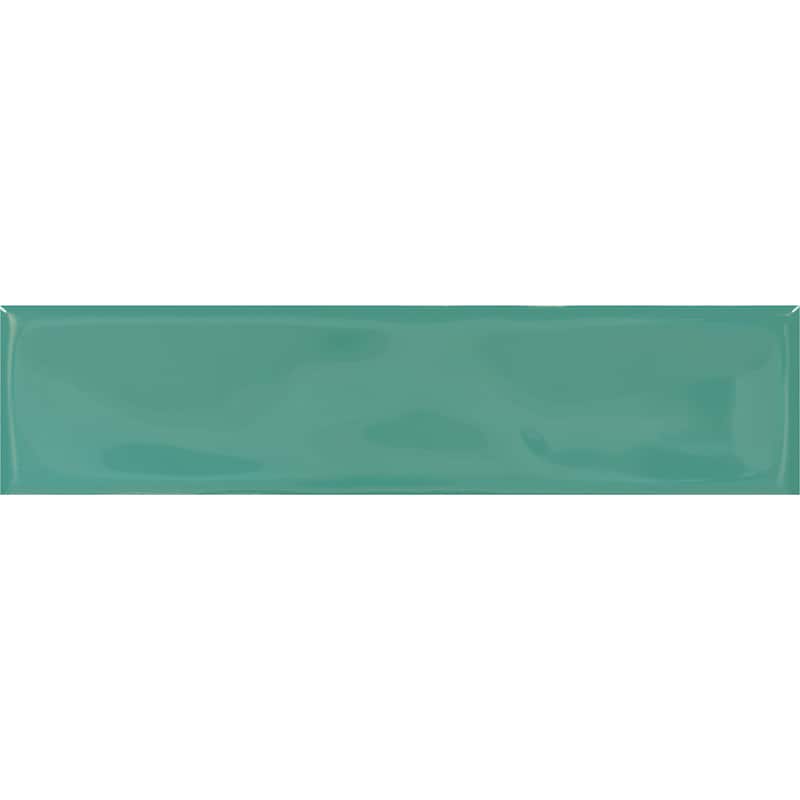TileHQ 3" x 12" Ceramic Wall Tile in Glossy Caribbean Teal (48 PC per Carton) (12.00 SQFT per Carton)